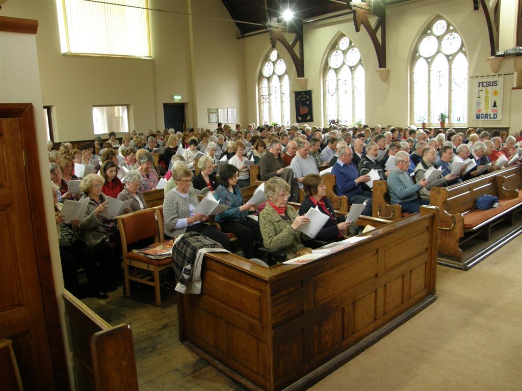 Nearly 240 singers attended and mainly due to John Rutter's generosity 